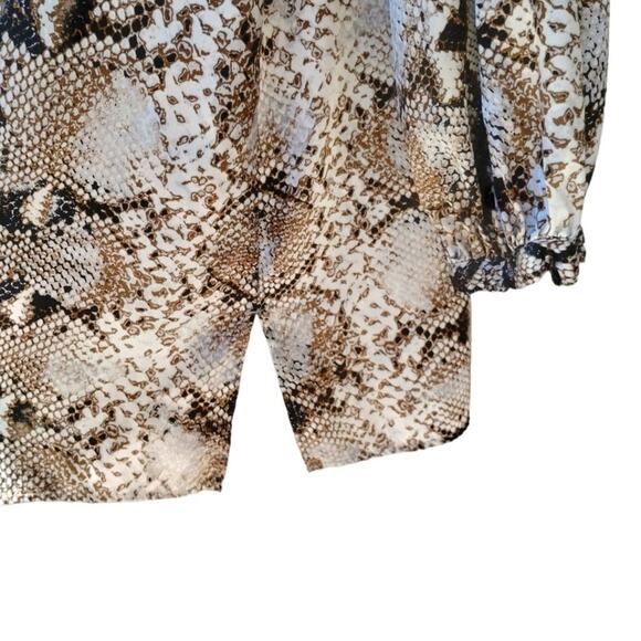 Chico's Satin Snakeskin Animal Print Swing Trapeze Mini Dress/Tunic XL chico's 3 - Picture 7 of 9